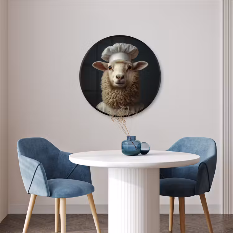 Ronde fotolijst - Schaap - Wol - Kok — 3