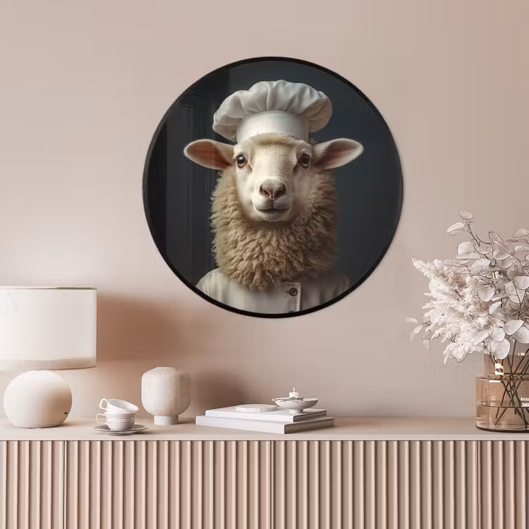 Ronde fotolijst - Schaap - Wol - Kok — 4