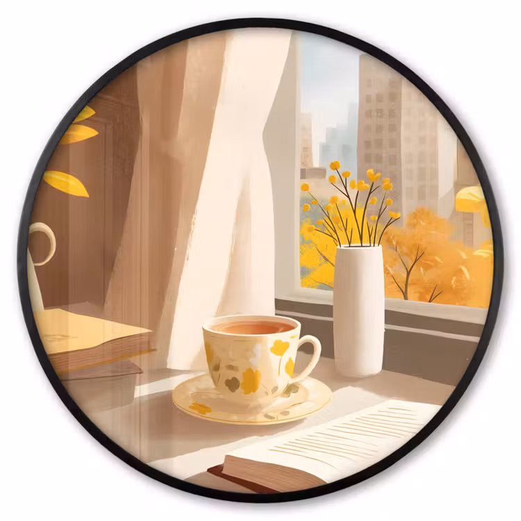 Ronde fotolijst - Thee - Boek - Thee - Herfst — 1