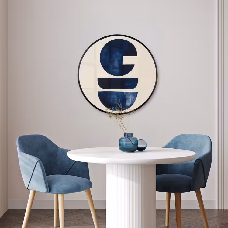 Ronde fotolijst - Vormen - Blauw - Abstract — 3