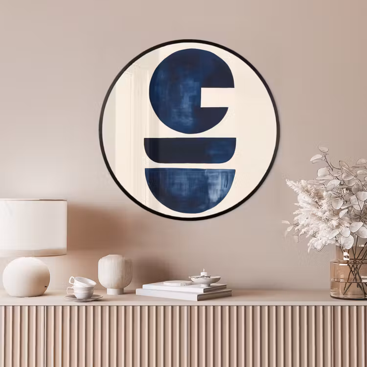 Ronde fotolijst - Vormen - Blauw - Abstract — 4