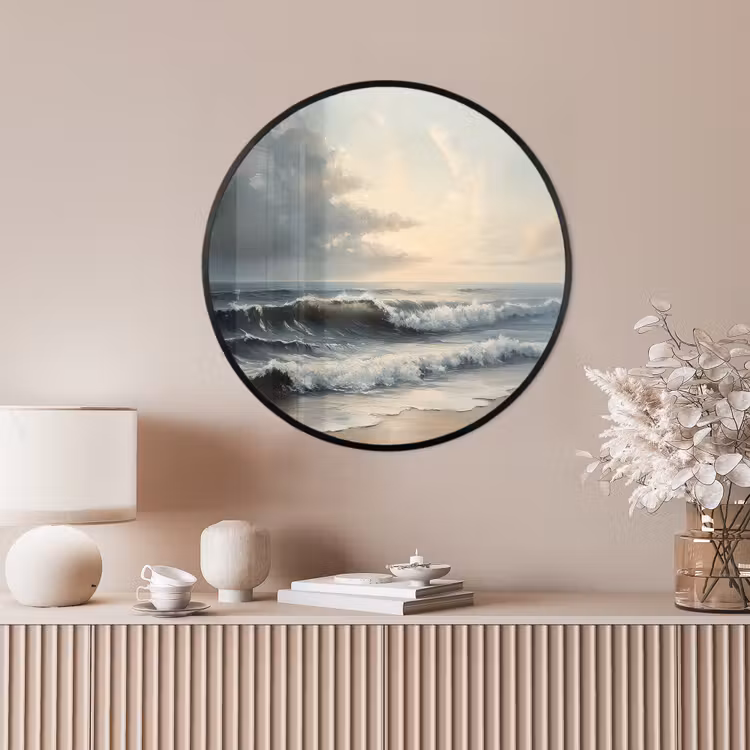 Ronde fotolijst - Strand - Zee - Zonsondergang — 4