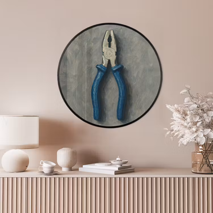 Ronde fotolijst - Tang - Schilderij - Textuur - Verf — 4