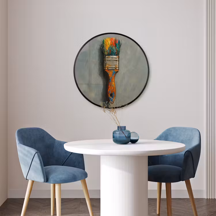 Ronde fotolijst - Verf - Kwast - Schilderij — 3