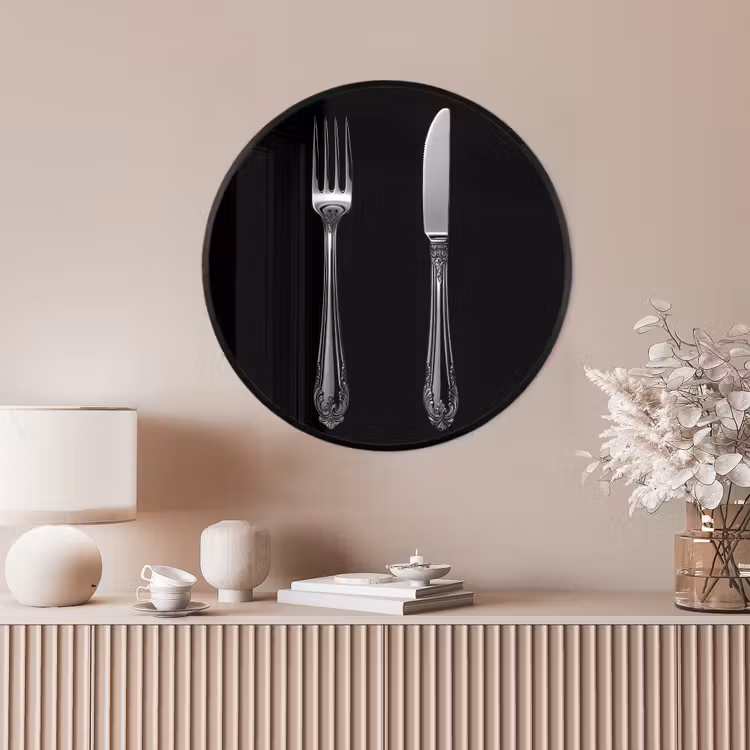 Ronde fotolijst - Vork - Mes - Zilver — 4