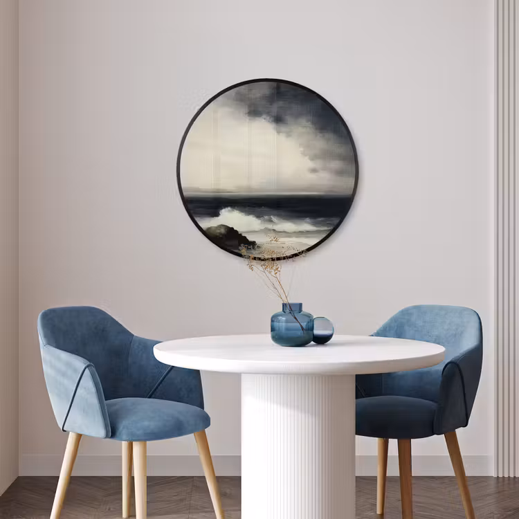 Ronde fotolijst - Zee - Rotsen - Storm — 3
