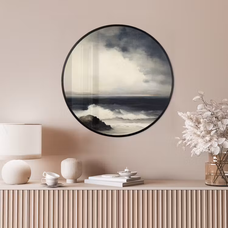 Ronde fotolijst - Zee - Rotsen - Storm — 4