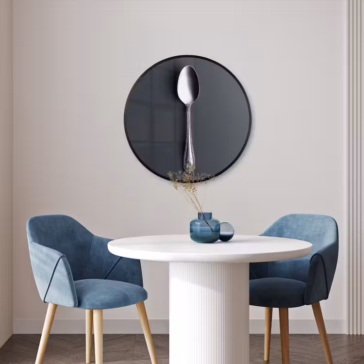 Ronde fotolijst - Zilver - Metaal - Lepel — 3