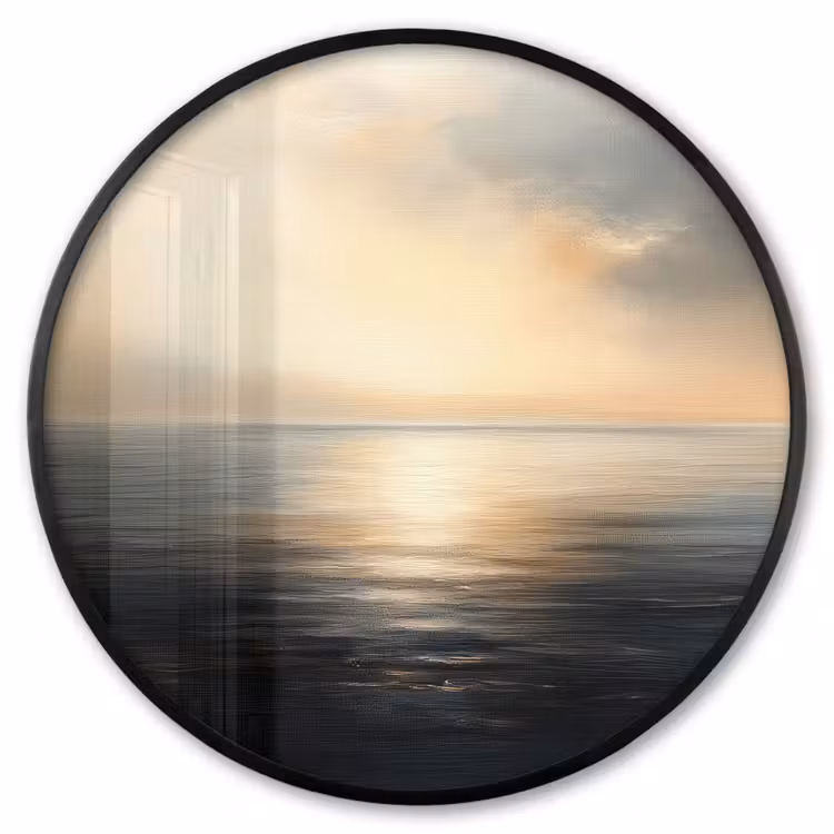 Ronde fotolijst - Zon - Horizon - Zee — 1