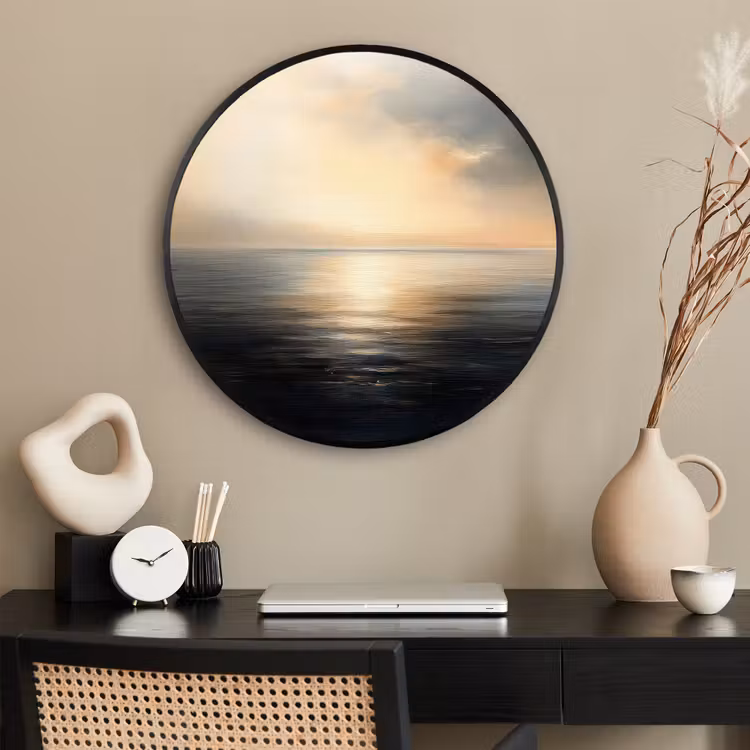 Ronde fotolijst - Zon - Horizon - Zee — 2