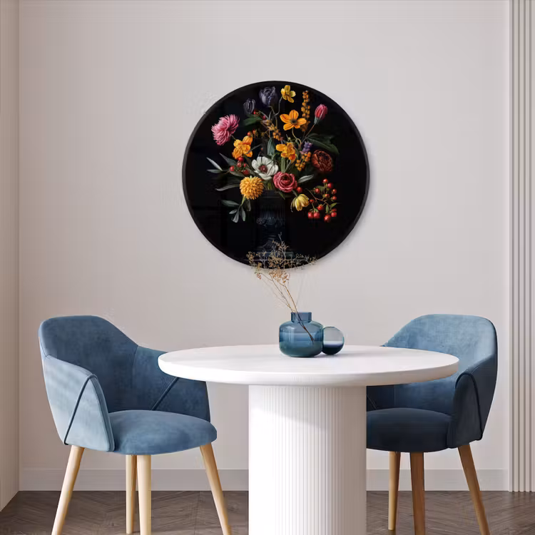 Ronde fotolijst - Sierlijk - Boeket - Bladeren — 3