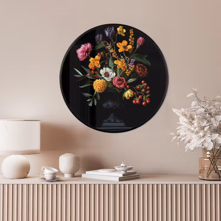 Ronde fotolijst - Sierlijk - Boeket - Bladeren — 4
