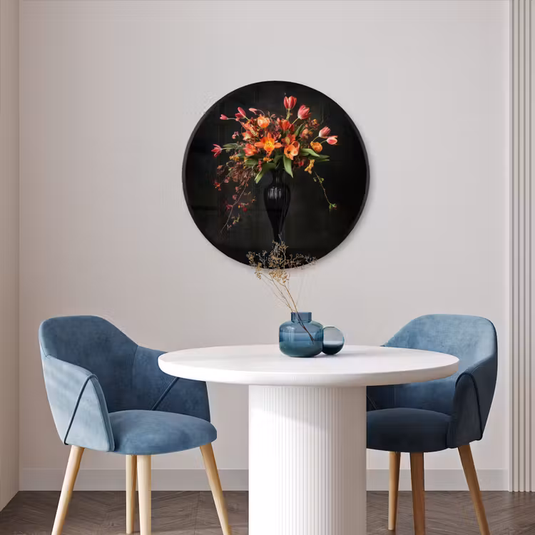 Ronde fotolijst - Sierlijk - Boeket - Vaas — 3
