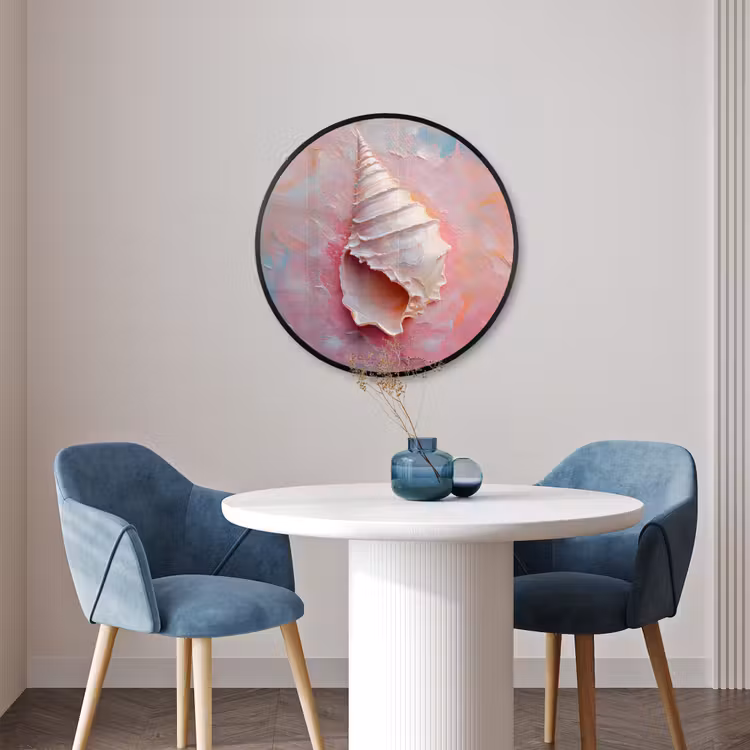 Ronde fotolijst - Schelp - Pastel - Pink — 3