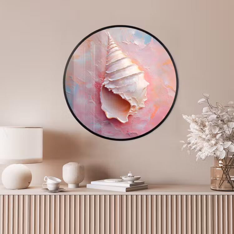 Ronde fotolijst - Schelp - Pastel - Pink — 4
