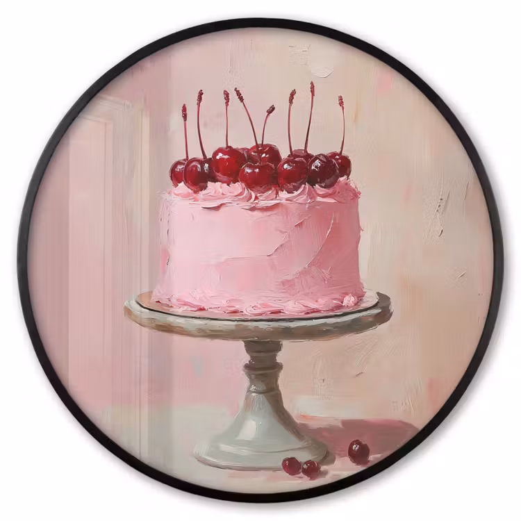 Ronde fotolijst - Taart - Pink - Cherry — 1