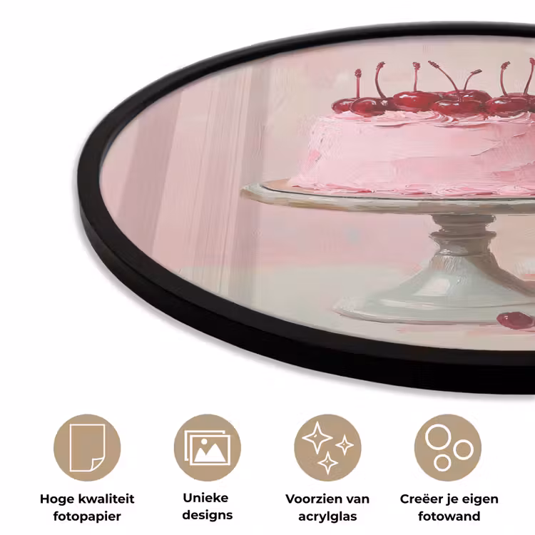 Ronde fotolijst - Taart - Pink - Cherry — 5