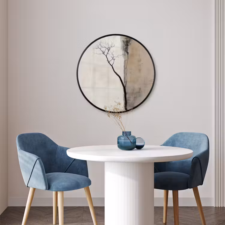 Ronde fotolijst - Wabi sabi - Plant - Beige — 3