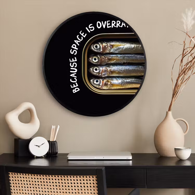 Ronde fotolijst - Sardines - Tekst - Vis - Blik — 2