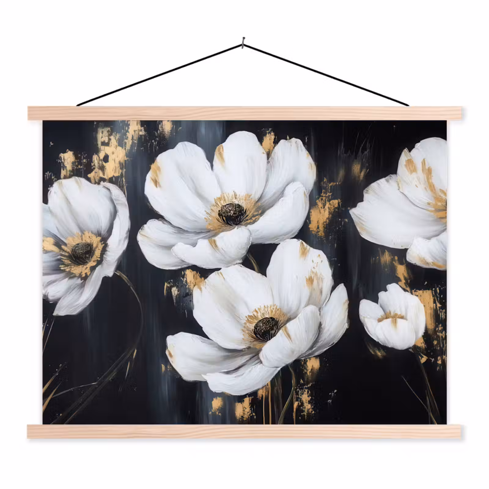 Schoolplaat - Bloemen - Wit - Abstract — 1