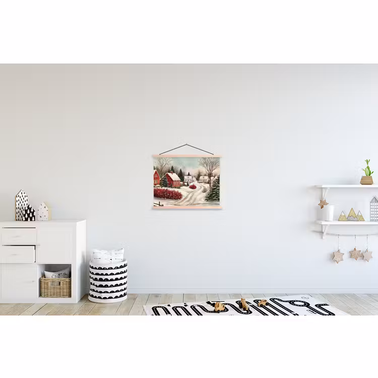 Schoolplaat - Kerstsfeer - Landelijk - Rood — 3