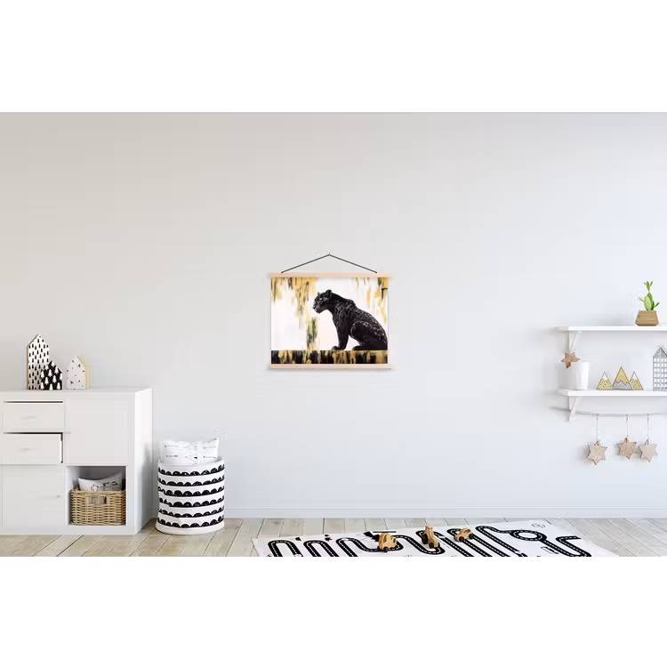 Schoolplaat - Panter - Zwart - Abstract - Goud — 3