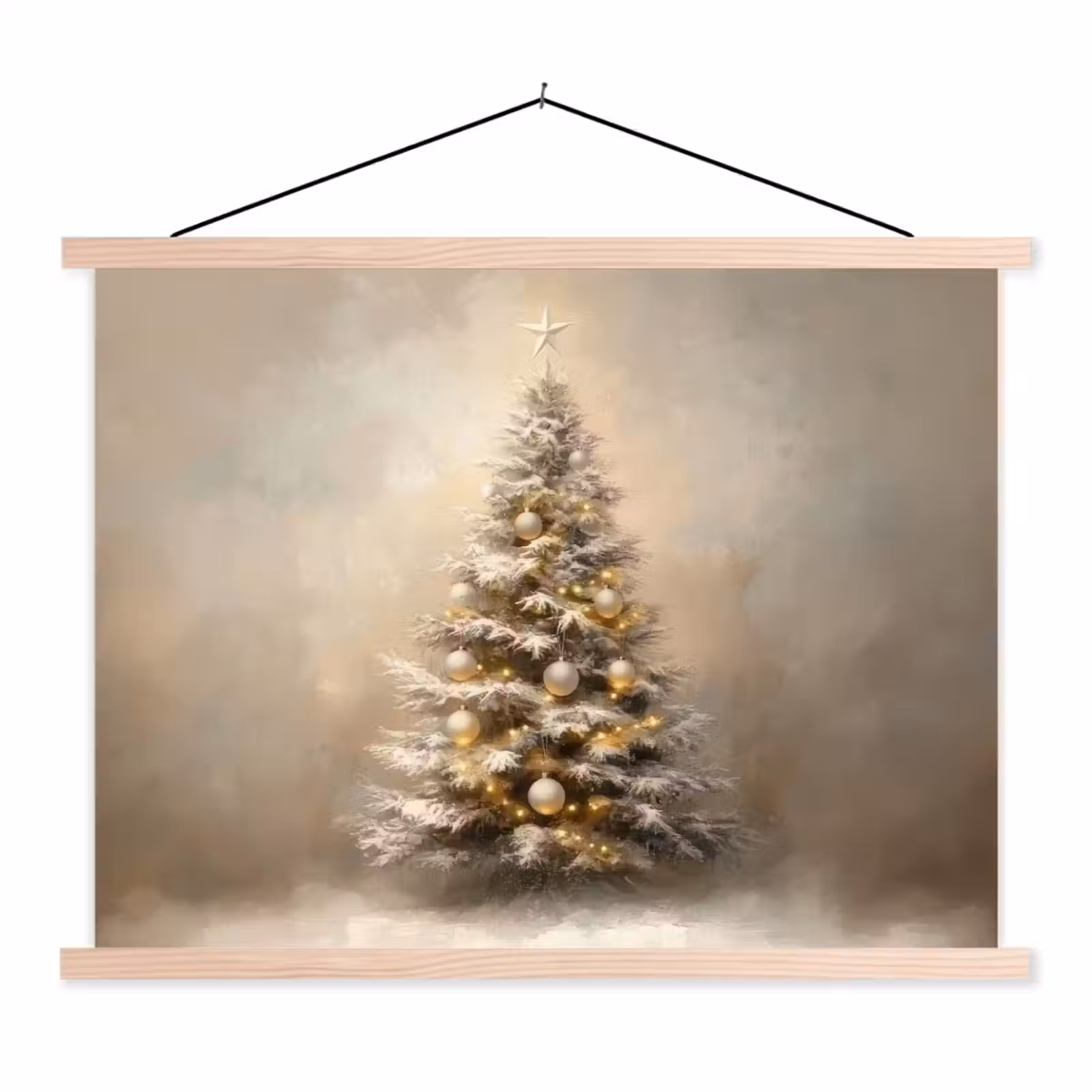 Schoolplaat - Kerst - kerstboom - Sneeuw - Art — 1