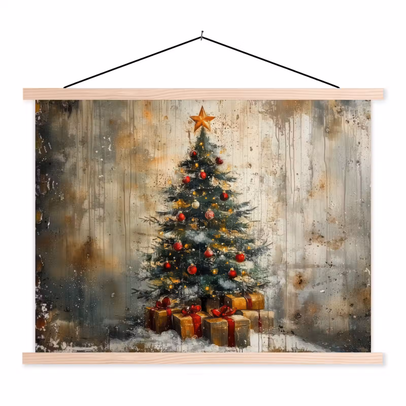 Schoolplaat - Kerstboom - Vintage - Kerst - Cadeau — 1