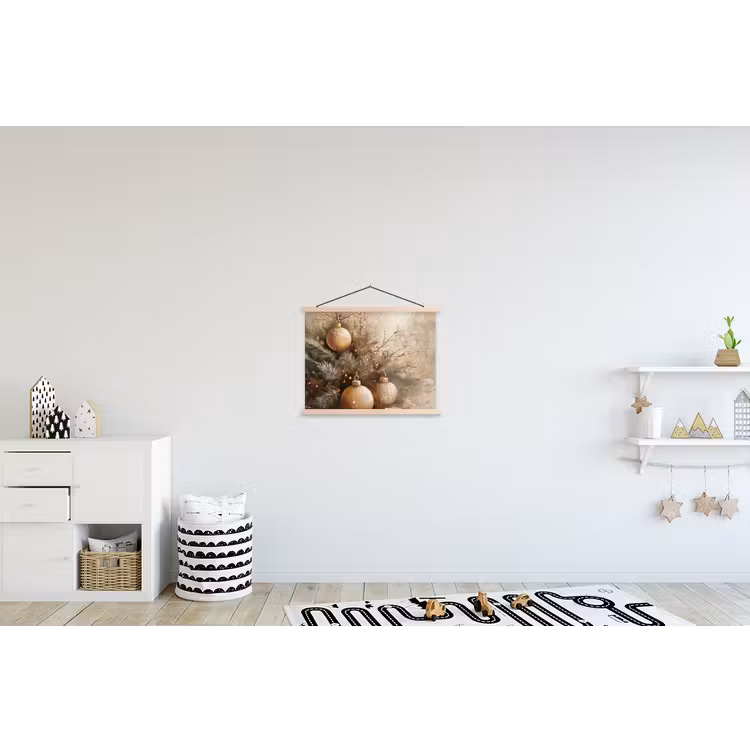 Schoolplaat - Kerst - Kerstballen - Beige - Goud — 3