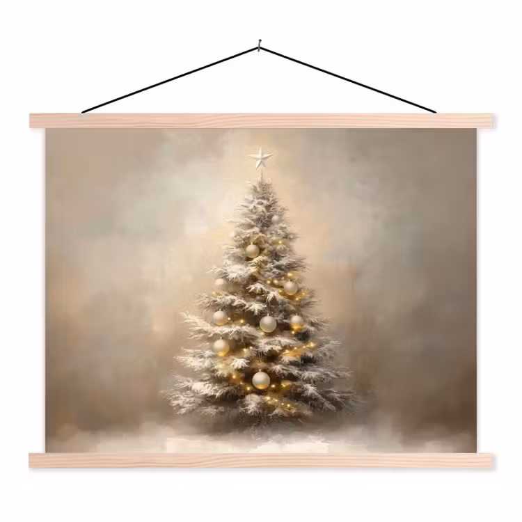 Schoolplaat - Kerst - kerstboom - Sneeuw - Art — 1