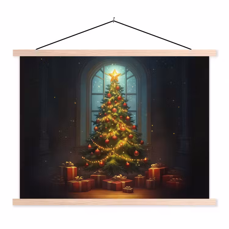 Schoolplaat - Kerstboom - Cadeau - Kerst - Winter — 1