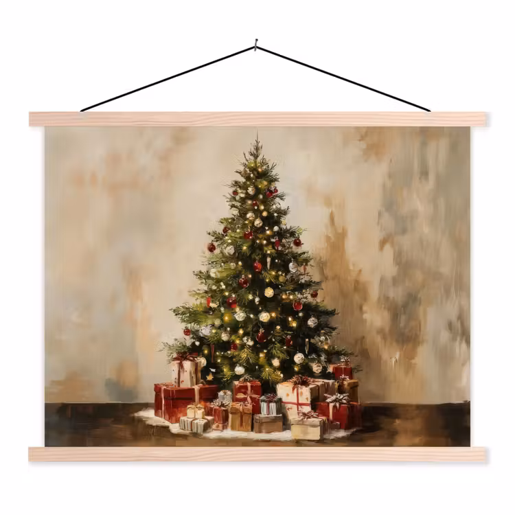 Schoolplaat - Kerstboom - Versierd - Kleurrijk — 1