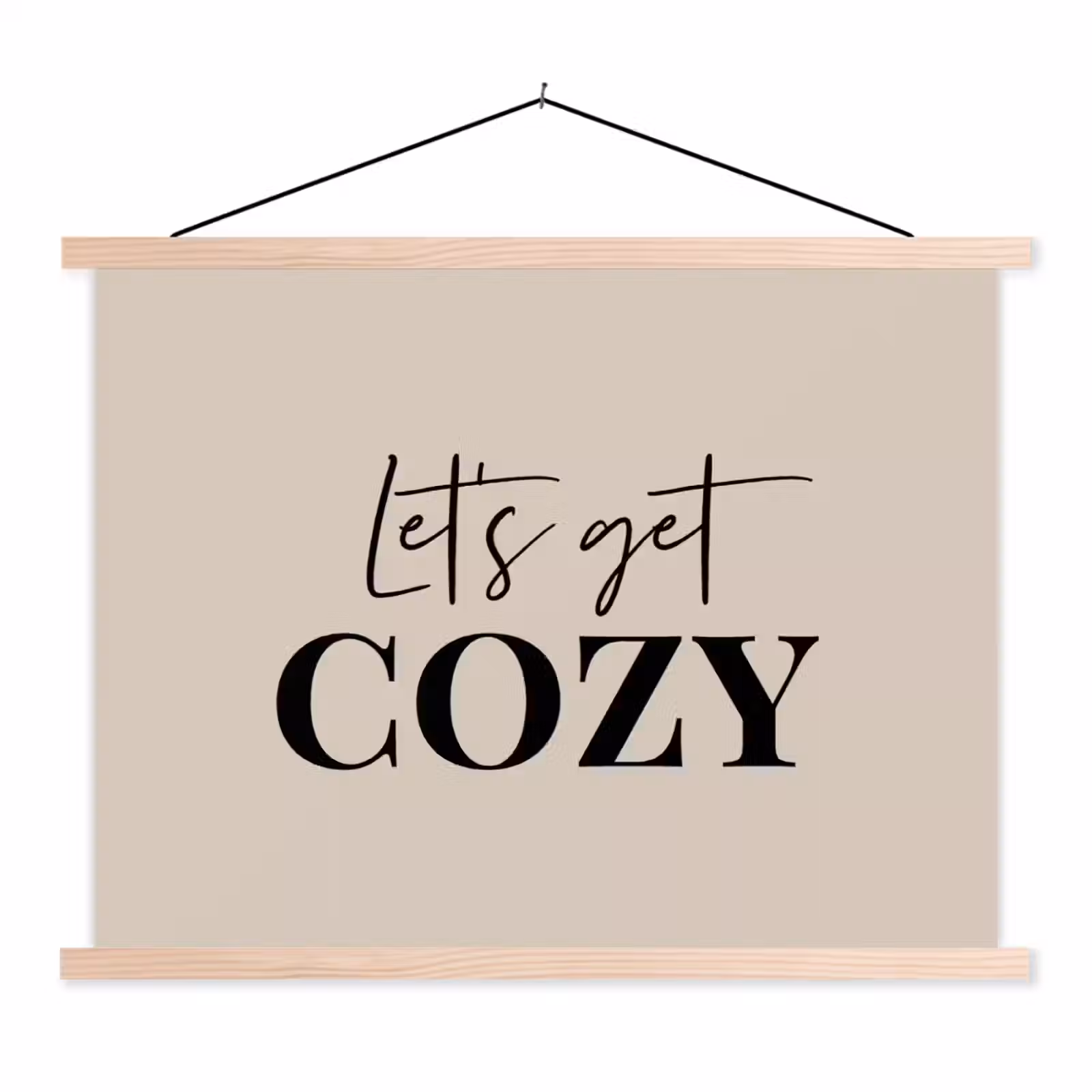 Schoolplaat - Beige - Winter - Quote - Cozy — 1