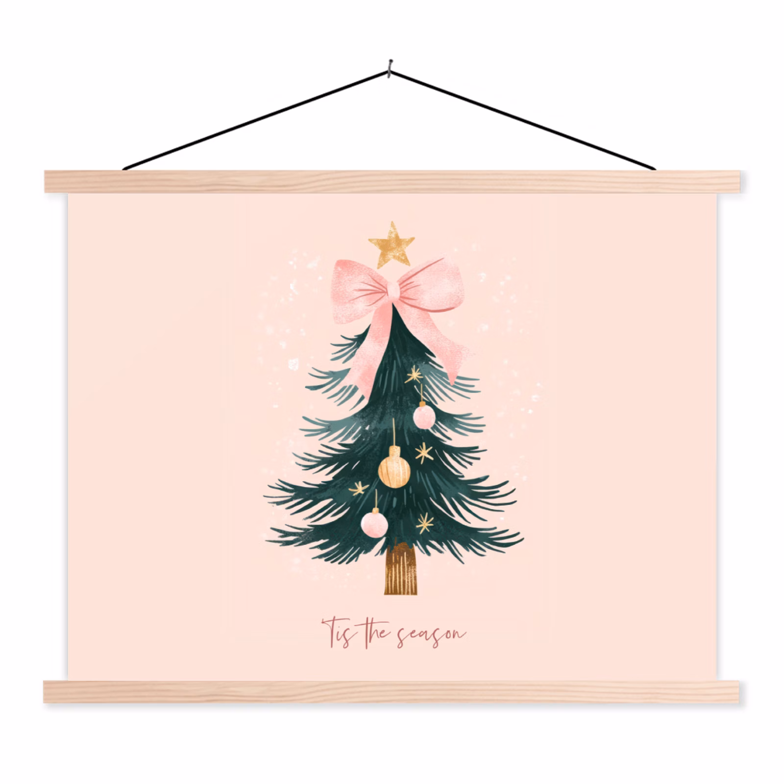 Schoolplaat - Christmas Season - Kerst - Kerstboom - Roze — 1