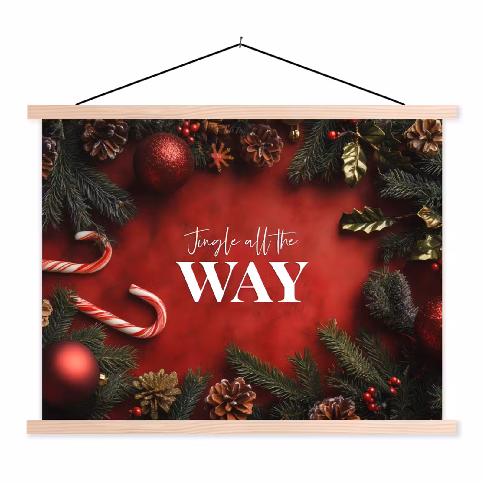 Schoolplaat - Kerst - Quote - Rood - Kerstballen — 1