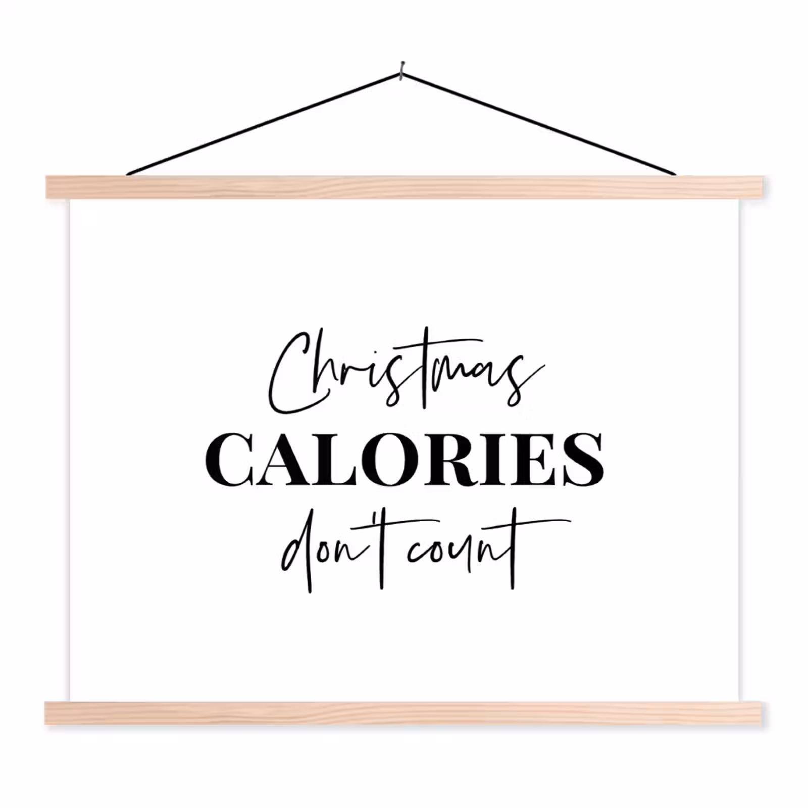 Schoolplaat - Kerst quote - Winter - Christmas calories - Wit — 1