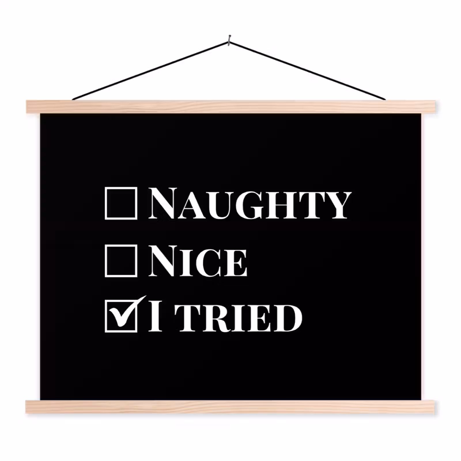 Schoolplaat - Kerst - Zwart - Wit - Quote - Grappig — 1