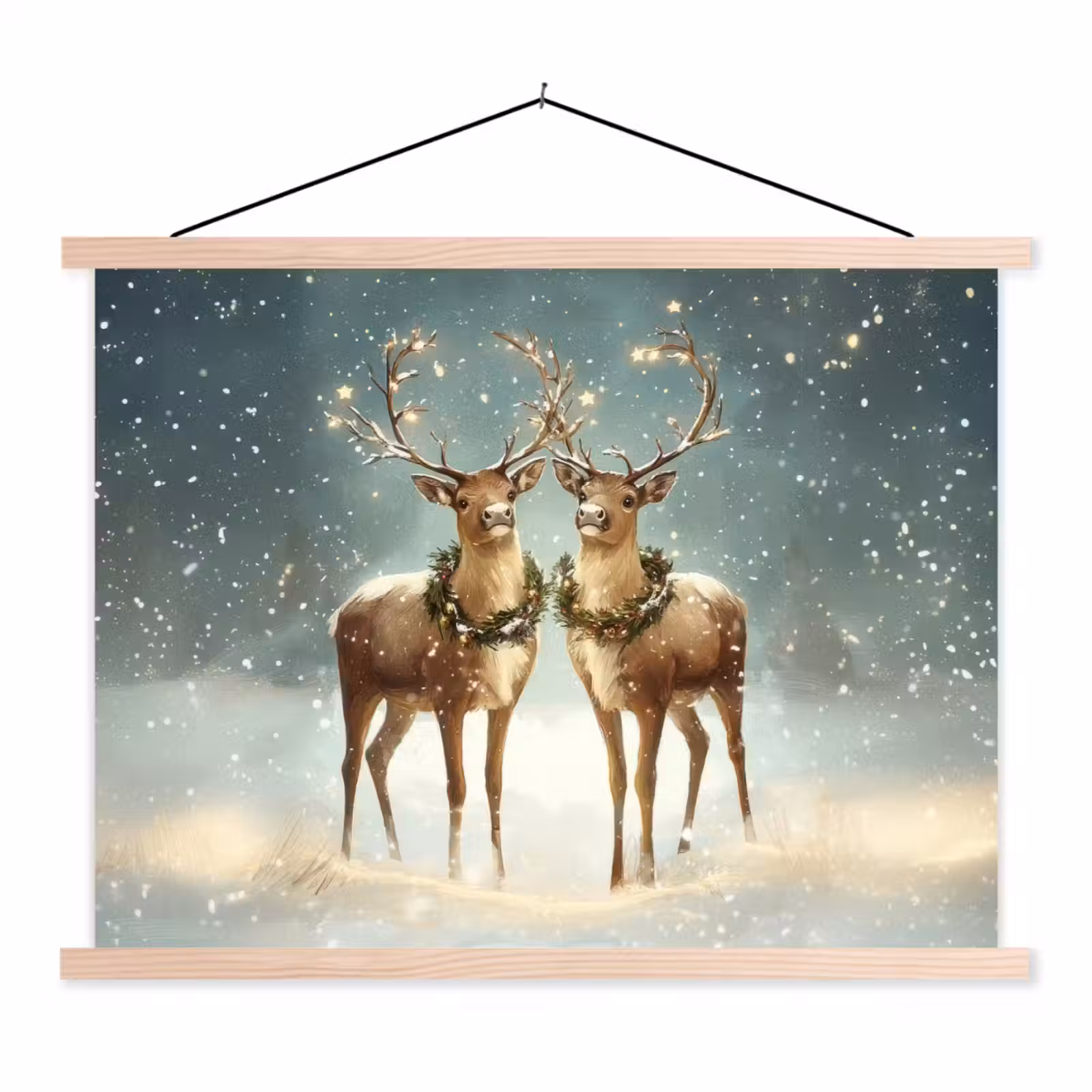 Schoolplaat - Kerstmagie - Winterwoud - Rendier — 1