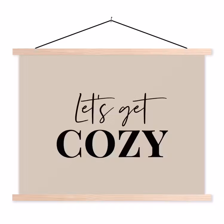 Schoolplaat - Beige - Winter - Quote - Cozy — 1