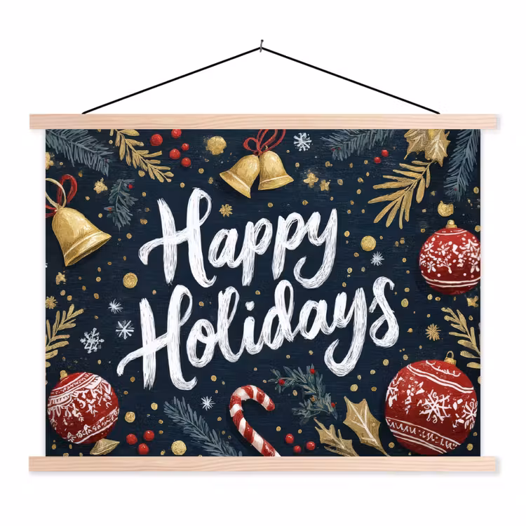Schoolplaat - Feestelijk - Kerstgroet - Kleurrijk — 1