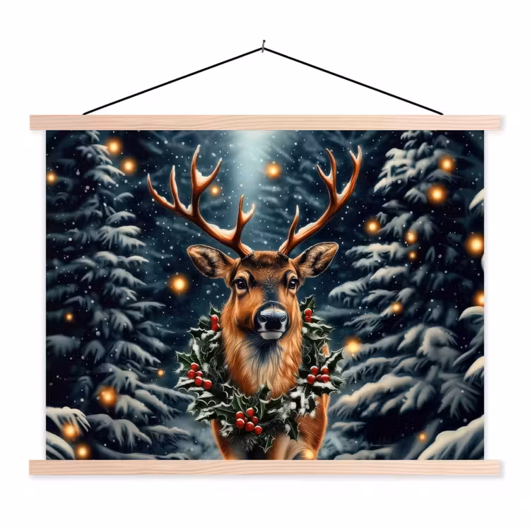 Schoolplaat - Kerst - Magie - Bos - Kleurrijk — 1