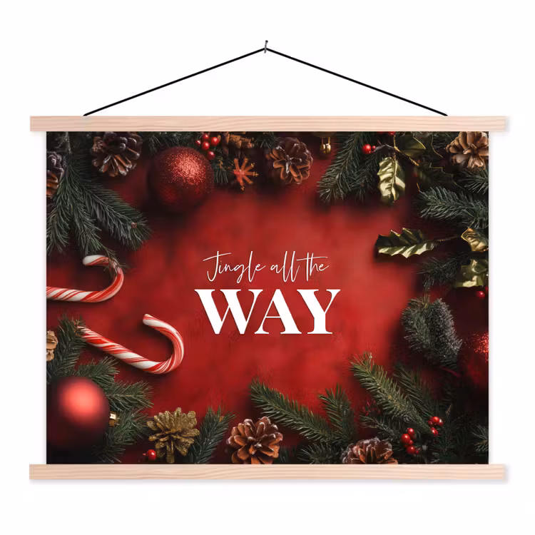 Schoolplaat - Kerst - Quote - Rood - Kerstballen — 1