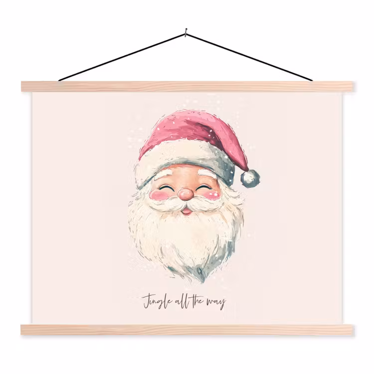 Schoolplaat - Kerstman - Kerst - Quote - Beige — 1