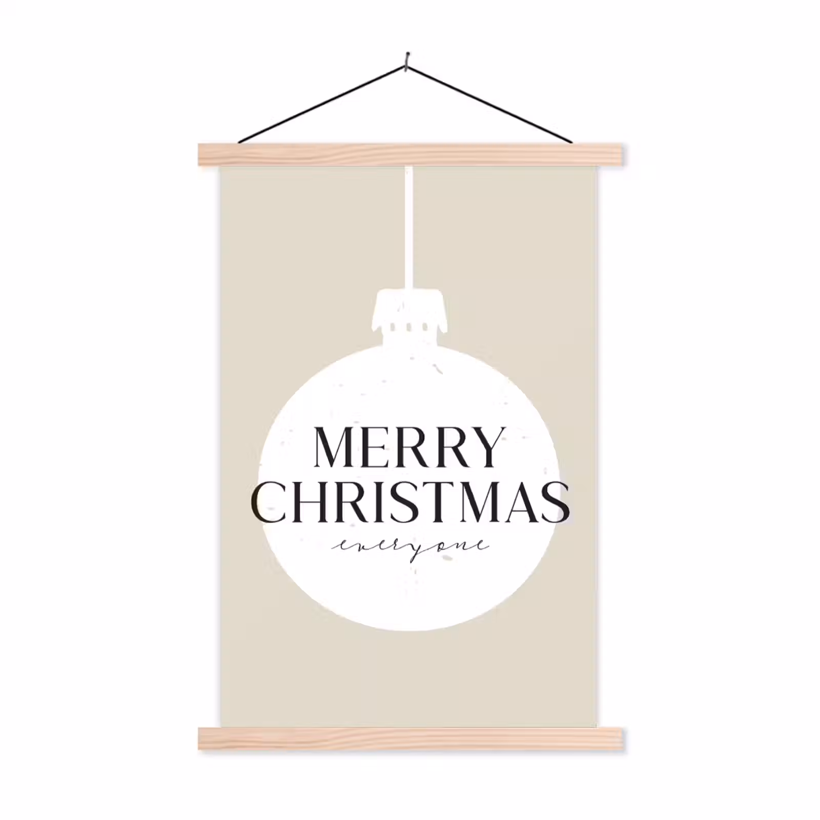 Schoolplaat - Christmas - Kerstballen - Japandi - Witte kerstballen — 1
