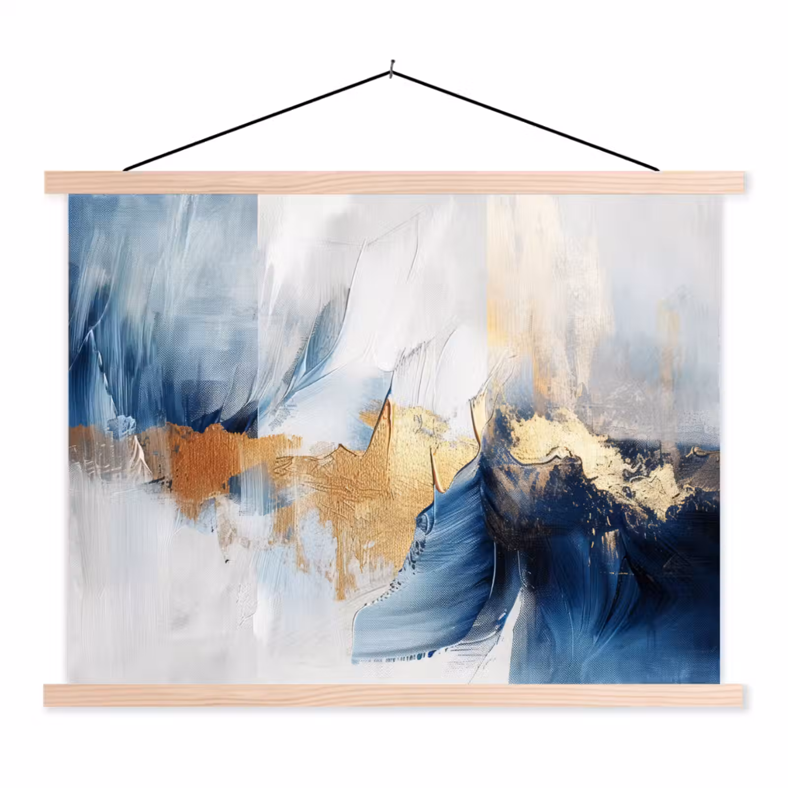 Schoolplaat - Goud - Blauw - Watercolor - Kunst - Modern — 1