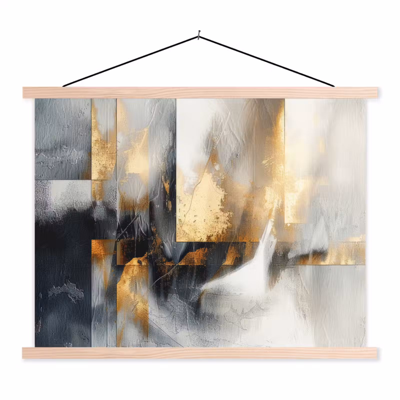 Schoolplaat - Kunst - Goud - Zilver - Abstract — 1