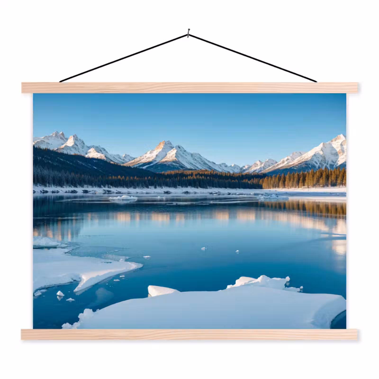 Schoolplaat - Landschap - Winter - Meer - Bergen - Uitzicht - IJs — 1