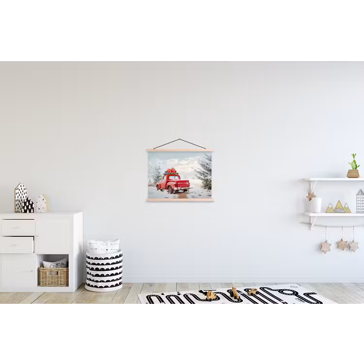 Schoolplaat - Auto - Rood - Cadeaus - Winter - Sneeuw - Kerst — 3