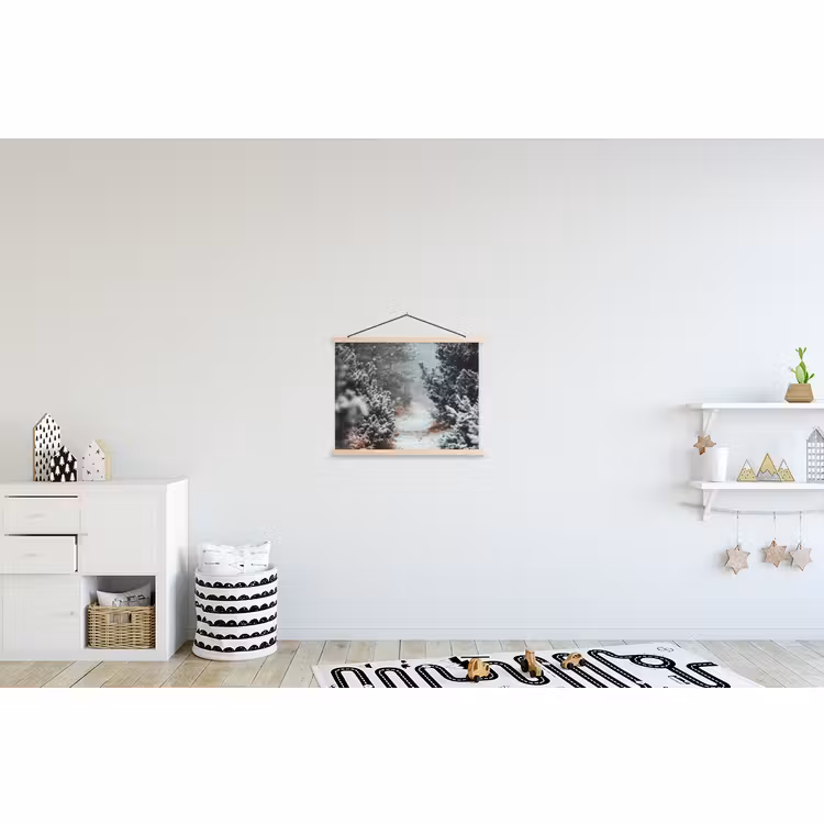 Schoolplaat - Bos - Winter - Bomen - Natuur - Pad - Sneeuw — 3