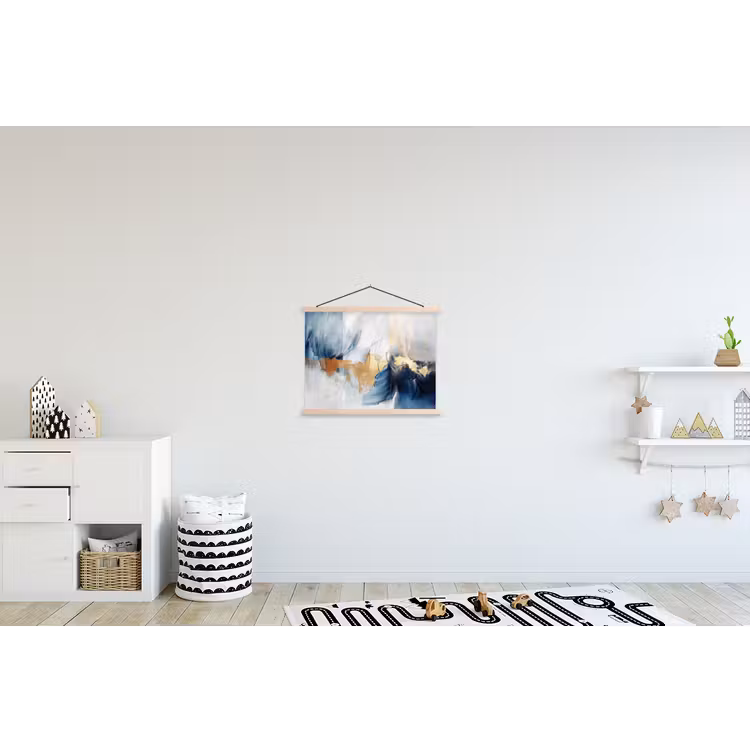 Schoolplaat - Goud - Blauw - Watercolor - Kunst - Modern — 3